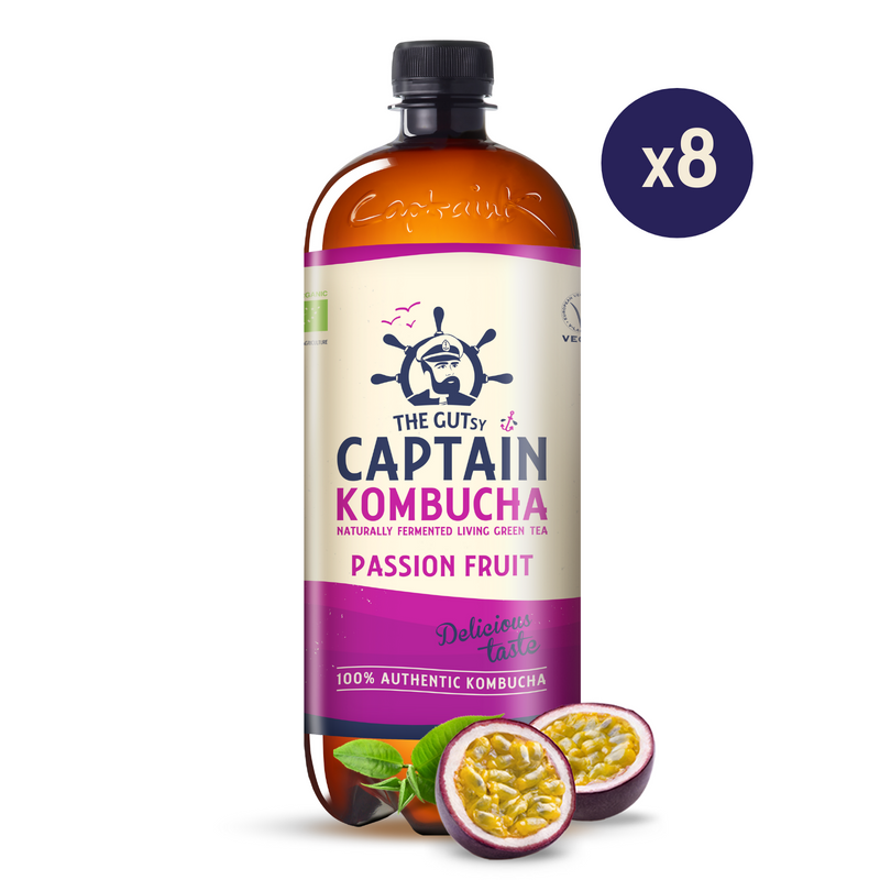 GUTsy Captain Kombucha - Fruit de la passion 12 x 400ml 