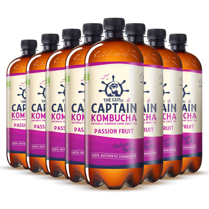 GUTsy Captain Kombucha - Fruit de la passion 12 x 400ml 