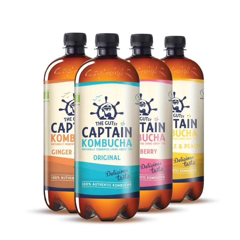 GUTsy Captain Kombucha - Pack multi-saveurs 8 x 1L 