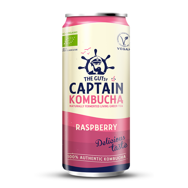 GUTsy Captain Kombucha - Raspberry CANs 20 x 250ml