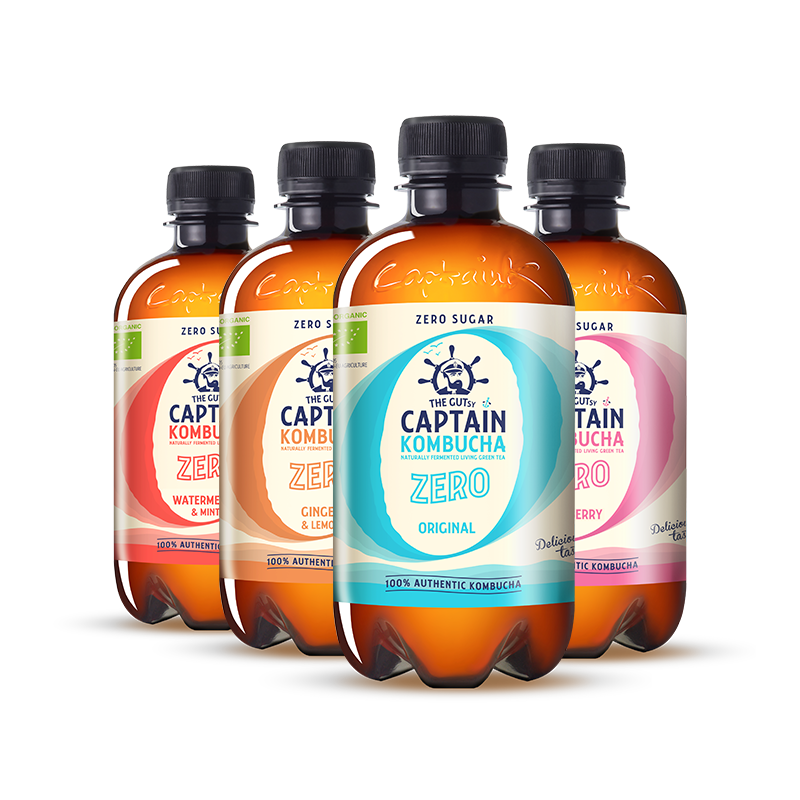 GUTsy Captain Kombucha Zero - Trial pack 4 x 400ml