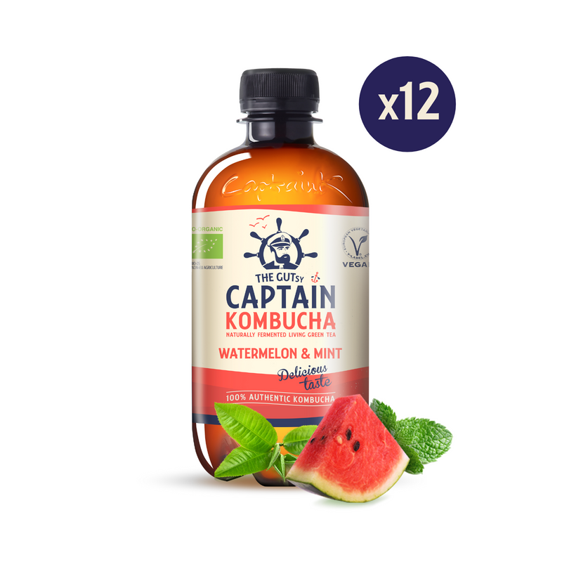 GUTsy Captain Kombucha - Watermelon and Mint 12 x 400ml - GutsyCaptain