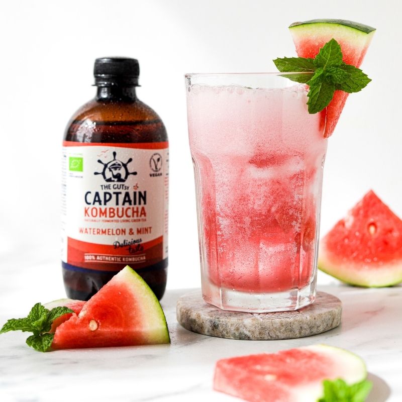 GUTsy Captain Kombucha - Watermelon and Mint 12 x 400ml - GutsyCaptain